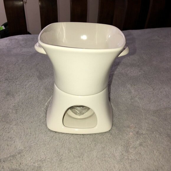 WILLIAM SONOMA Ivory Ceramic All-in-one Fondue Set - Picture 9 of 12